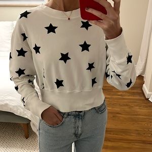 Splendid Star Cropped Sweatshirt
